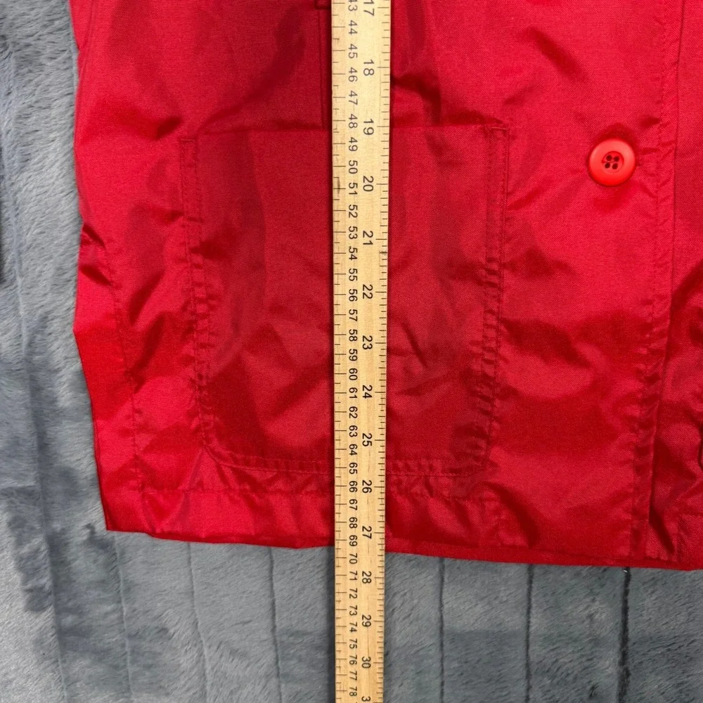 Stussy Red Nylon Button Up Coach Jacket Streetwear Mens XS RN94974